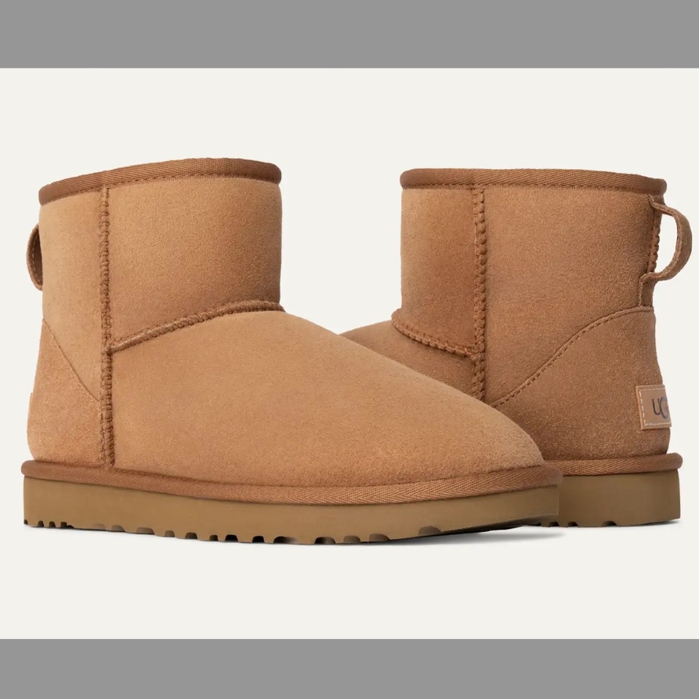 WOMEN'S UGG BOOTS - CLASSIC MINI II - CHESTNUT - SIZE 8 (EU 39)